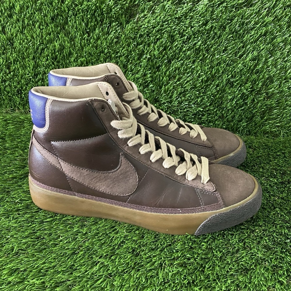 Nike Blazer Star High Premium 2006 Leather Shoes Men's Size 7 Blazer SB Brown